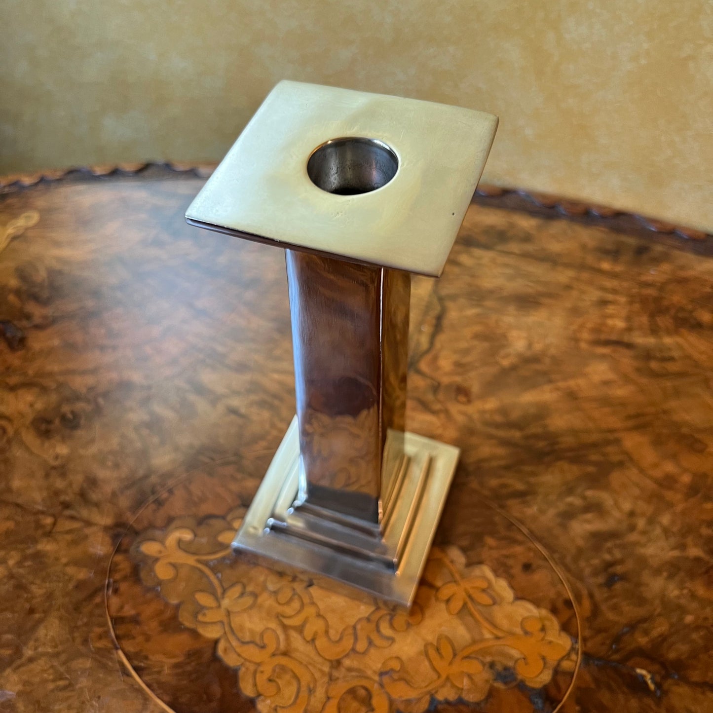 Brass Square Detail Candle Holder