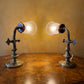 Brass Wall Scone Lights Pair 