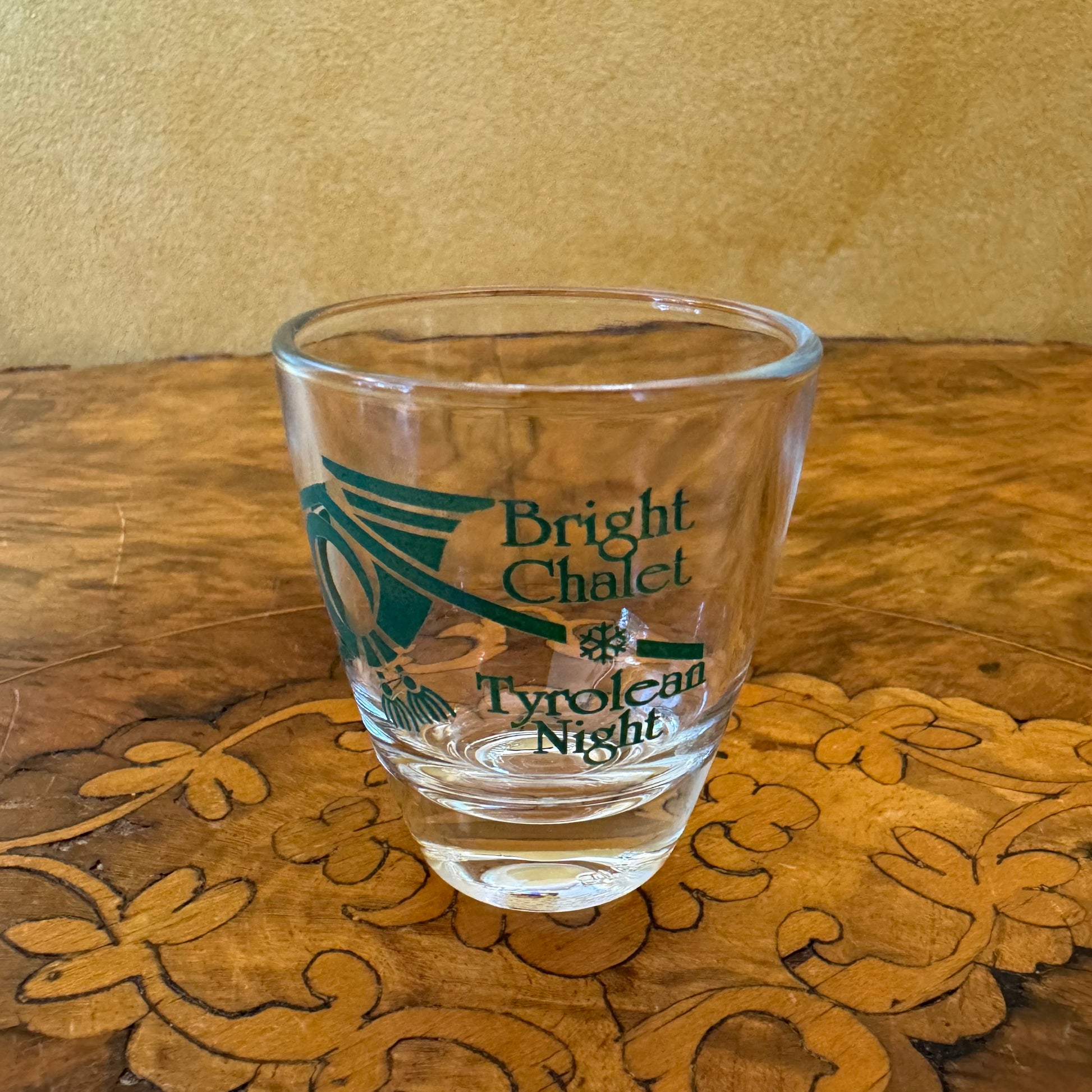 Bright Chalet Tyrolean Night Souvenir Shot Glass 