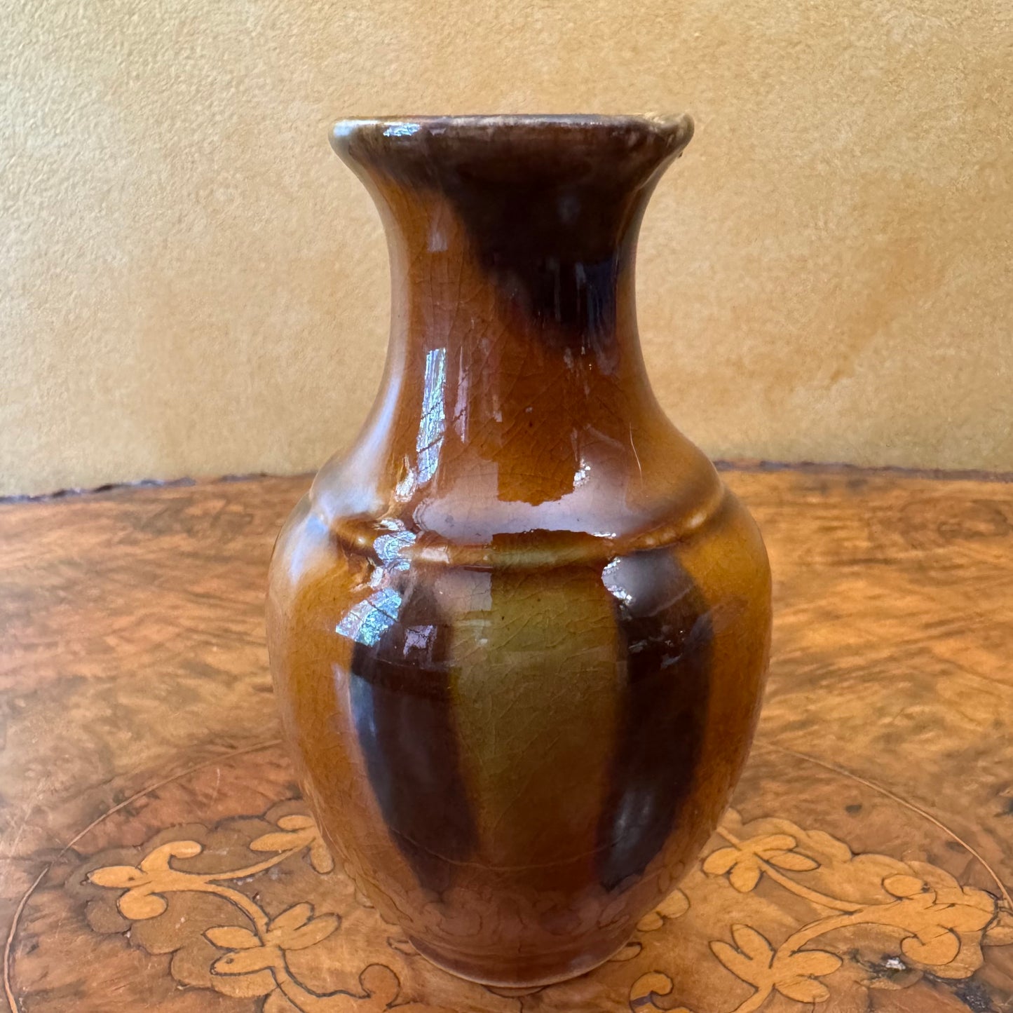 Brown Dip Art Glaze Vase
