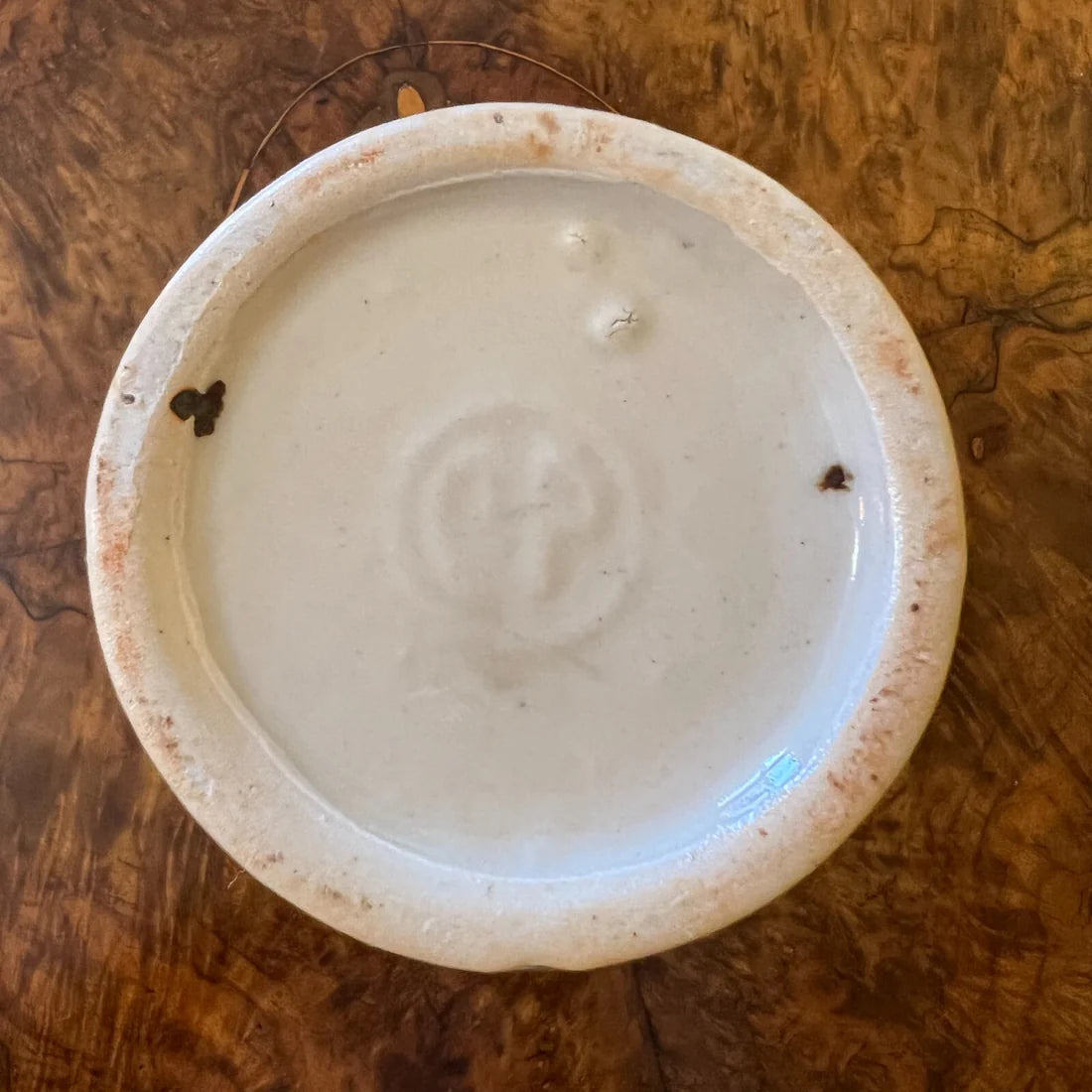 Brown and White Print Ceramic Vase