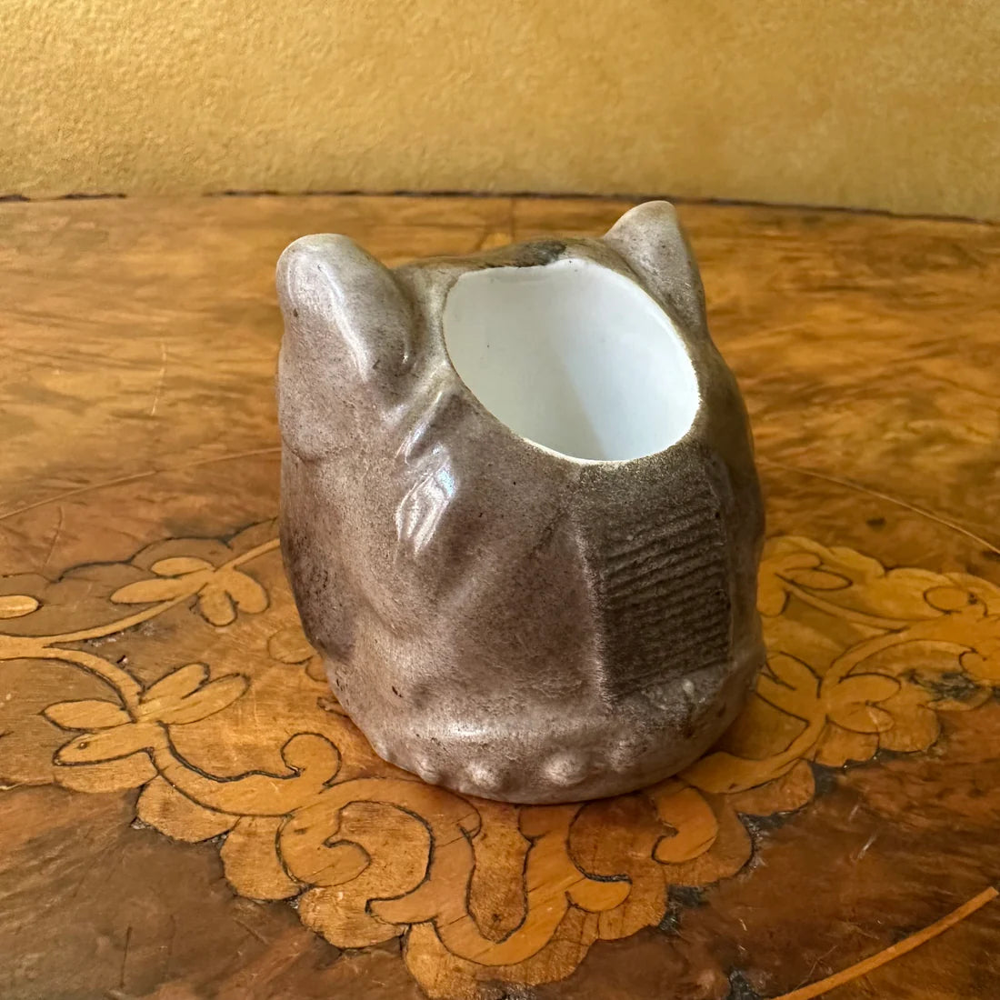 Vintage Bulldog Head Candle Holder Ornament