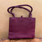 Vintage Burgundy Floral Ladies Hand Bag