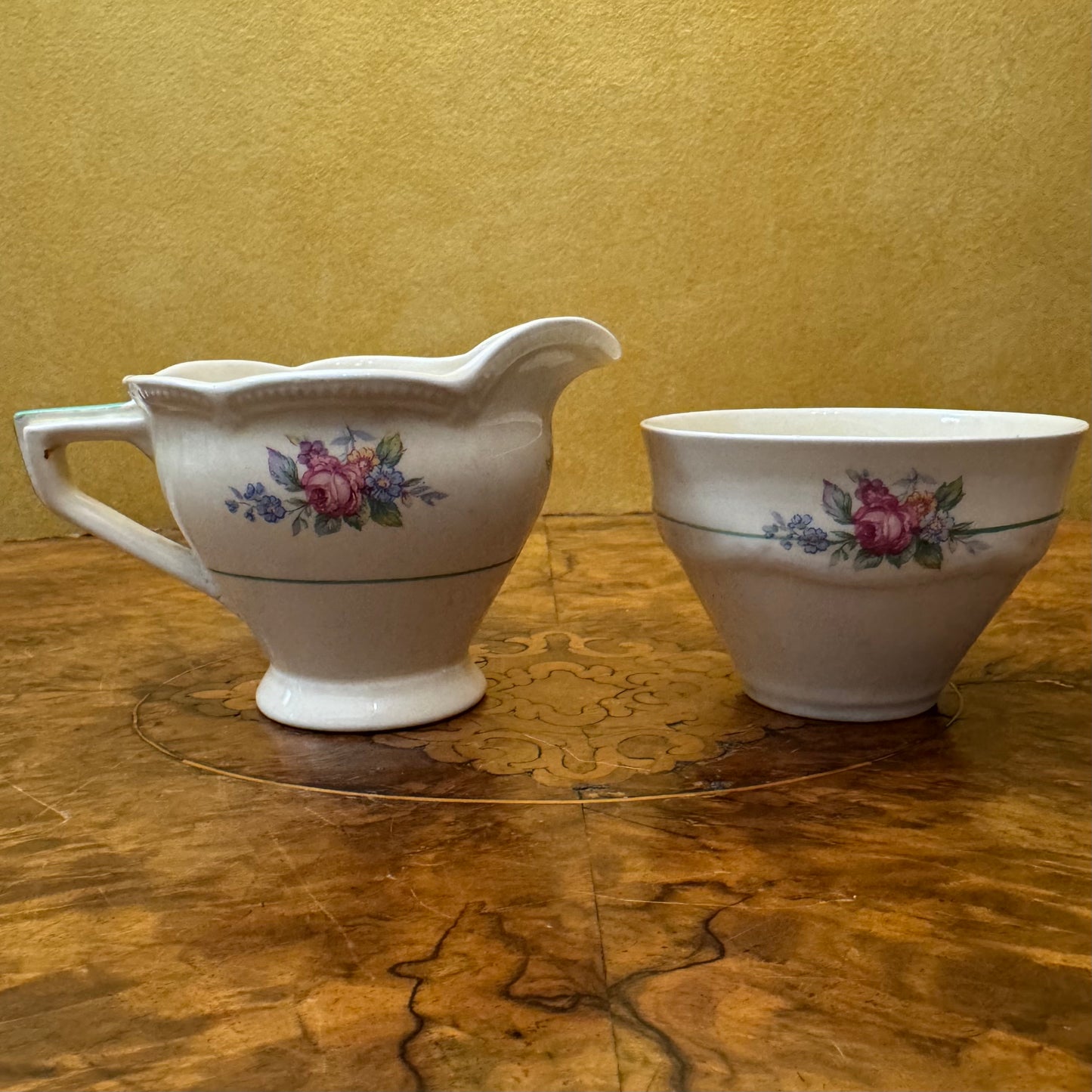 Burleigh Athlone Milk Jug Creamer & Sugar 