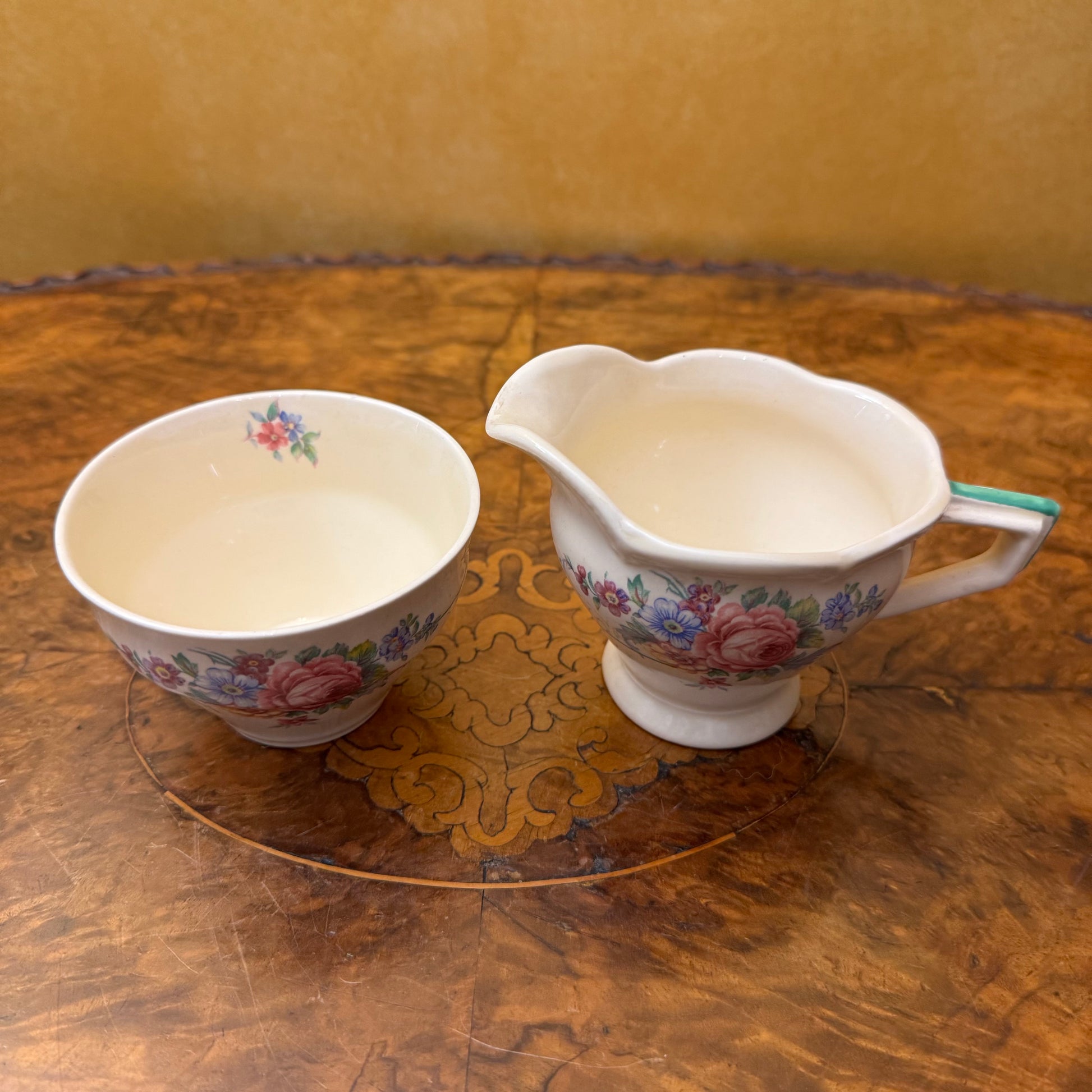 Burleigh Athlone Milk Jug Creamer & Sugar Bowl 