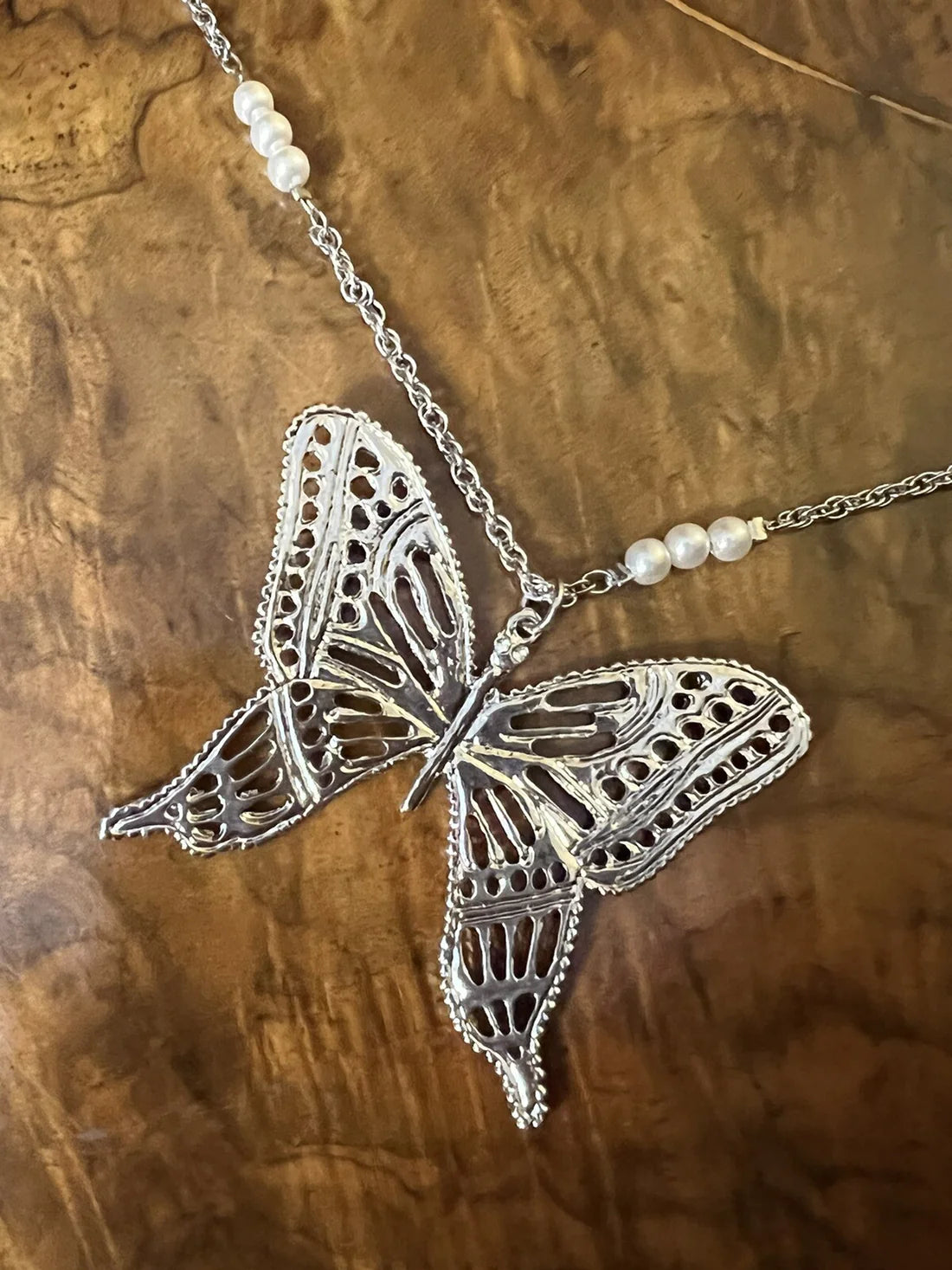 Butterfly Long Necklace Costume Jewellery