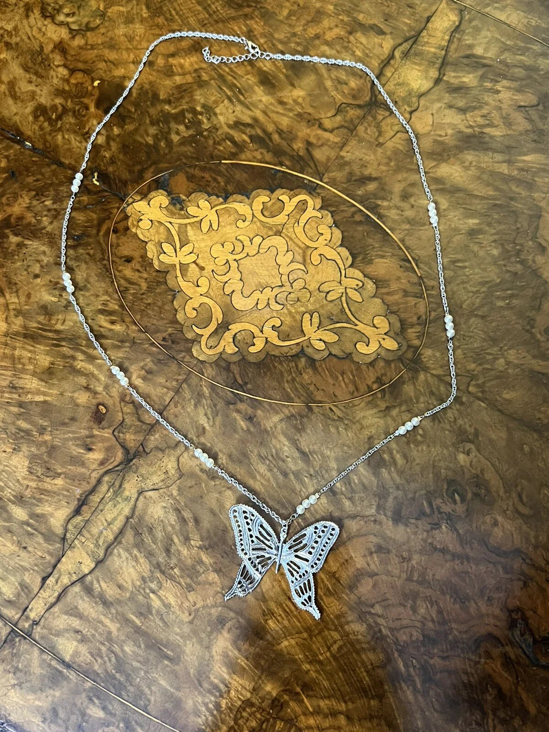 Butterfly Long Necklace Costume Jewellery