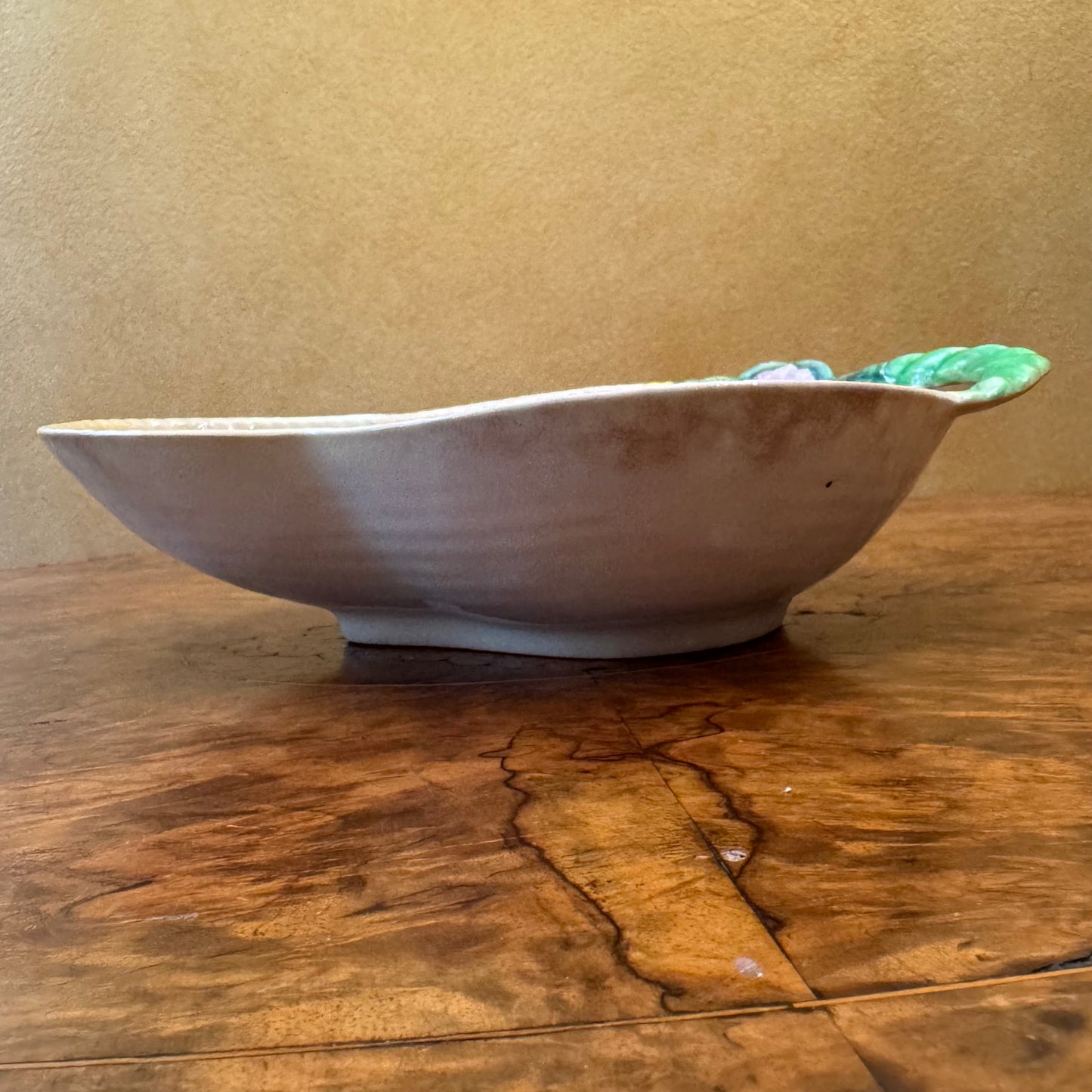 Carlton Ware Primula Pattern Yellow Basket Weave Bowl 