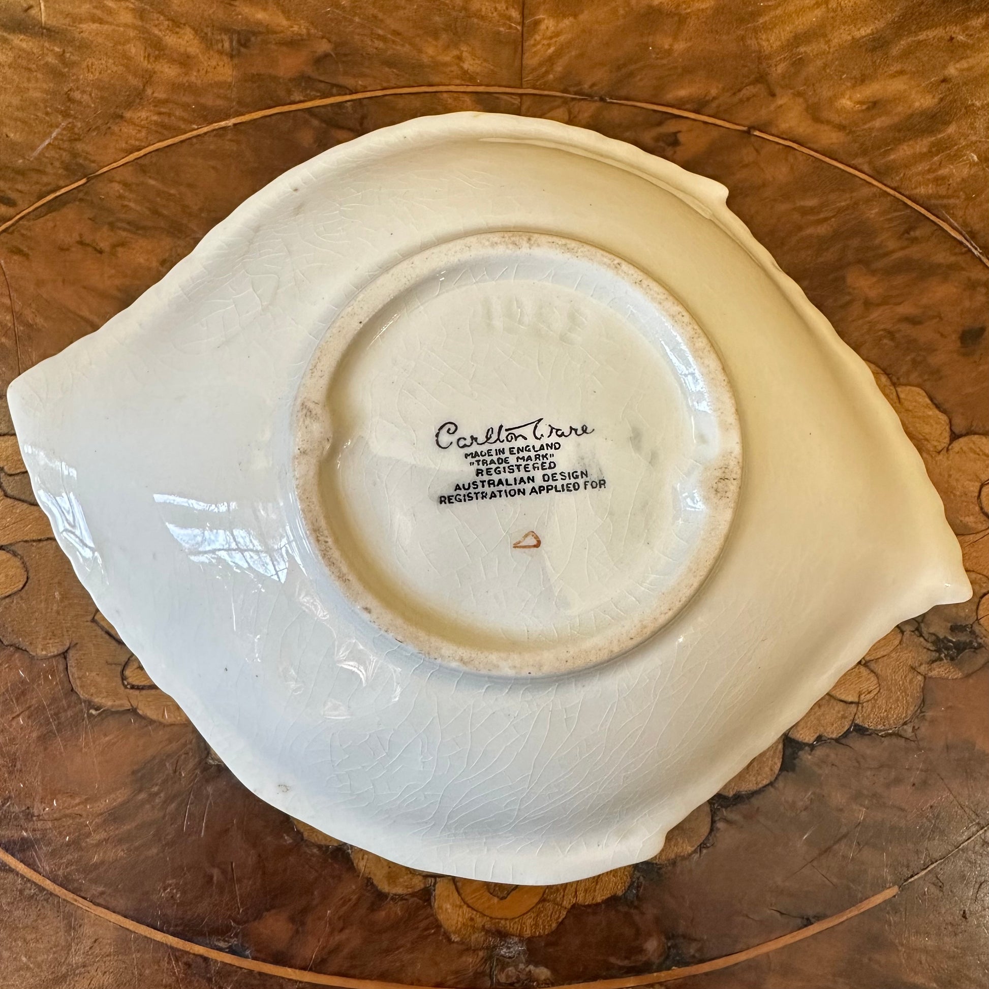 Carlton Ware Primula Yellow Leaf Shape Dish