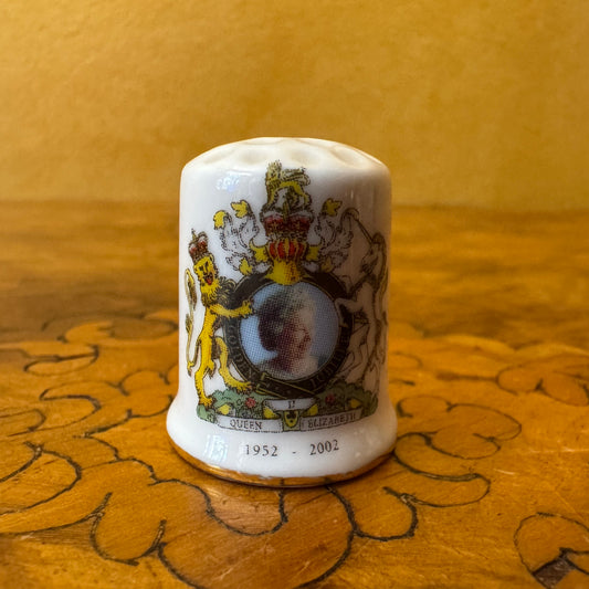 Celebrating the Golden Jubilee of Queen Elizabeth II 1952 -2002 Thimble 