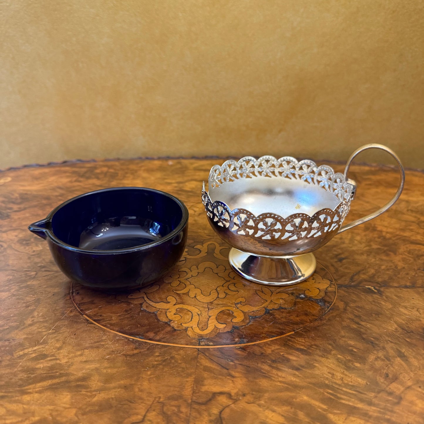 Celtic Quality Plate Cobalt Blue Glass Bowl 