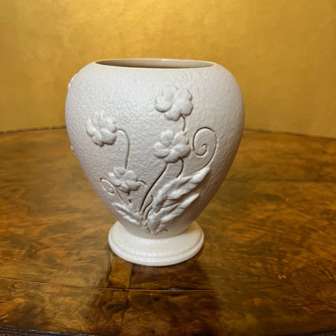 Ceramic Embossed Floral Vase