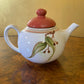 Vintage Ceramic Gum Leaves Print Teapot
