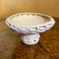 Vintage Ceramic Leaf Design Bowl On Stand
