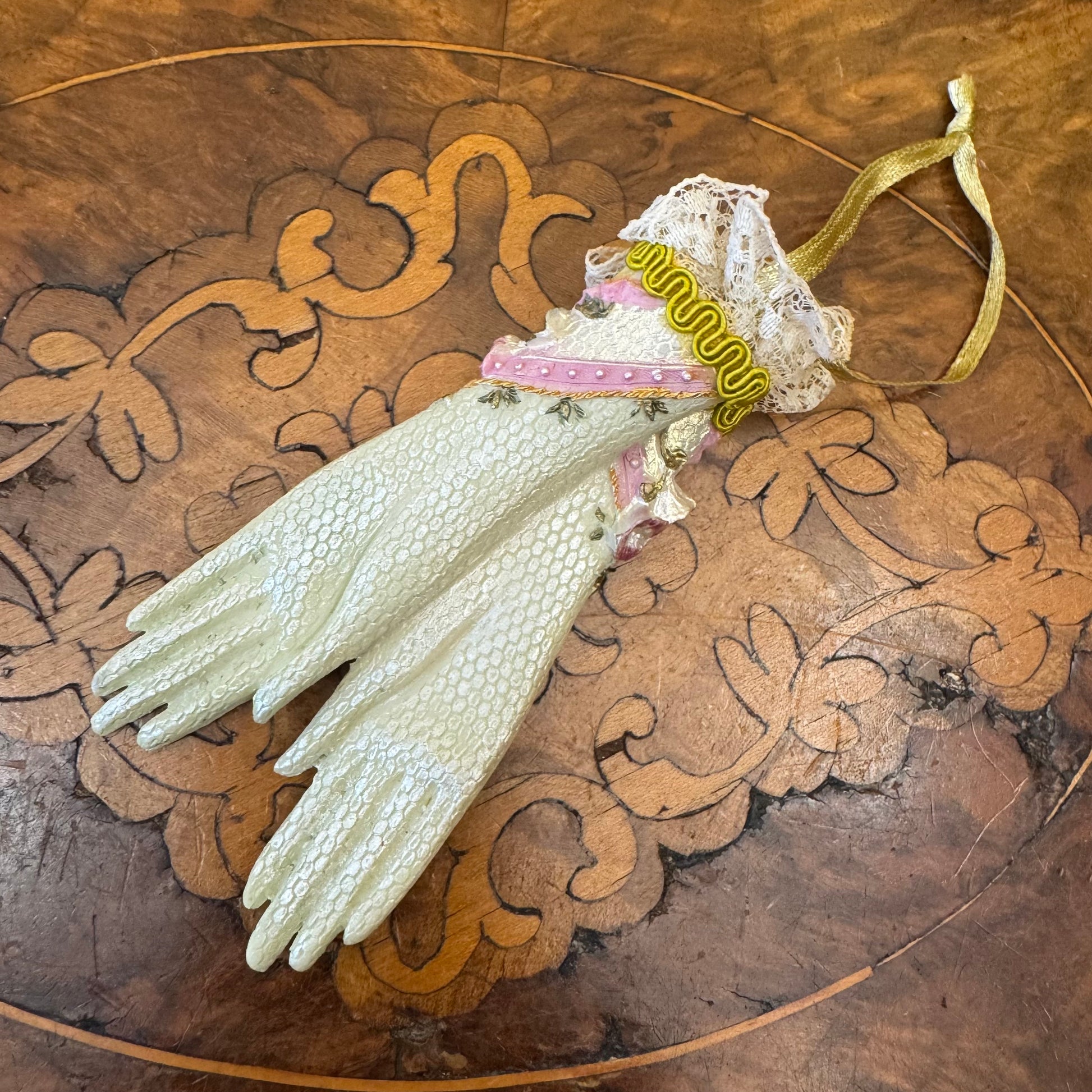 Ceramic Miniature Gloves Ornament