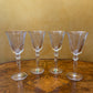Charlemont Claret Gold Etched Waterford Glass Set Of Four 