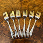 Vintage Chromium Plated Desserts Forks Set Sheffield England