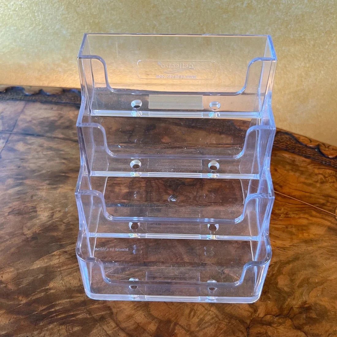 Clear 4 Business Card Holder