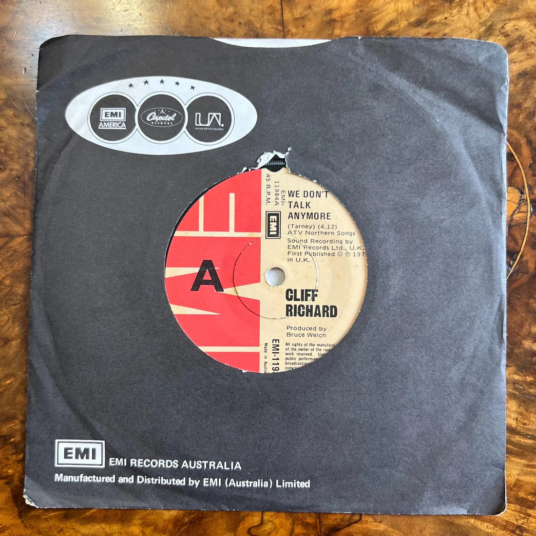 Cliff Richard We Don't Talk Anymore/ Count Me Out Vinyl Record