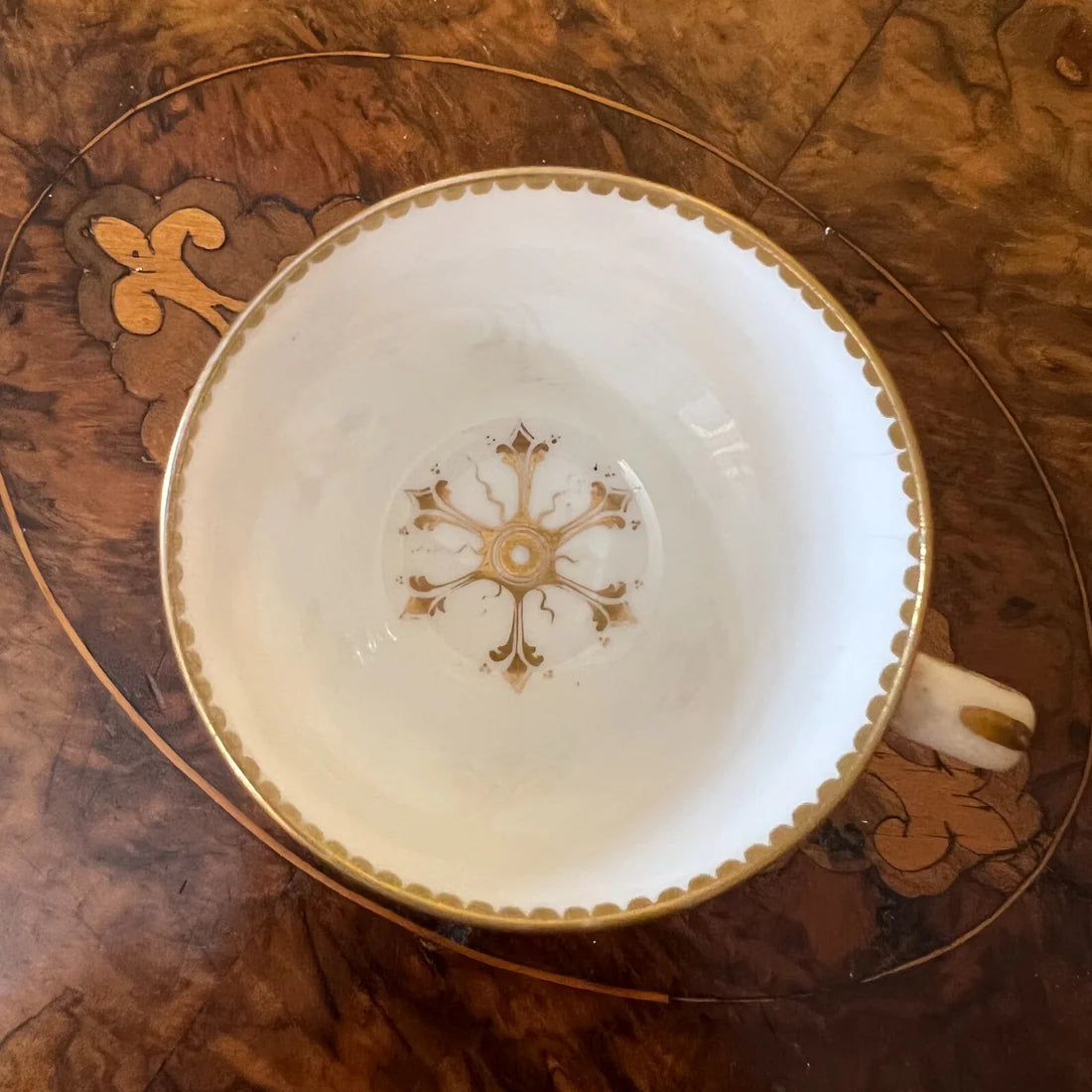 Vintage Cobalt & Gold Tea Cup & Saucer