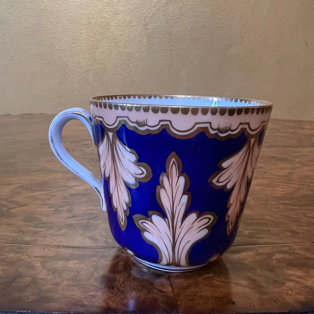 Vintage Cobalt & Gold Tea Cup & Saucer