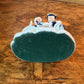 Vintage Colonial Couple Blue & White Statue Figurine