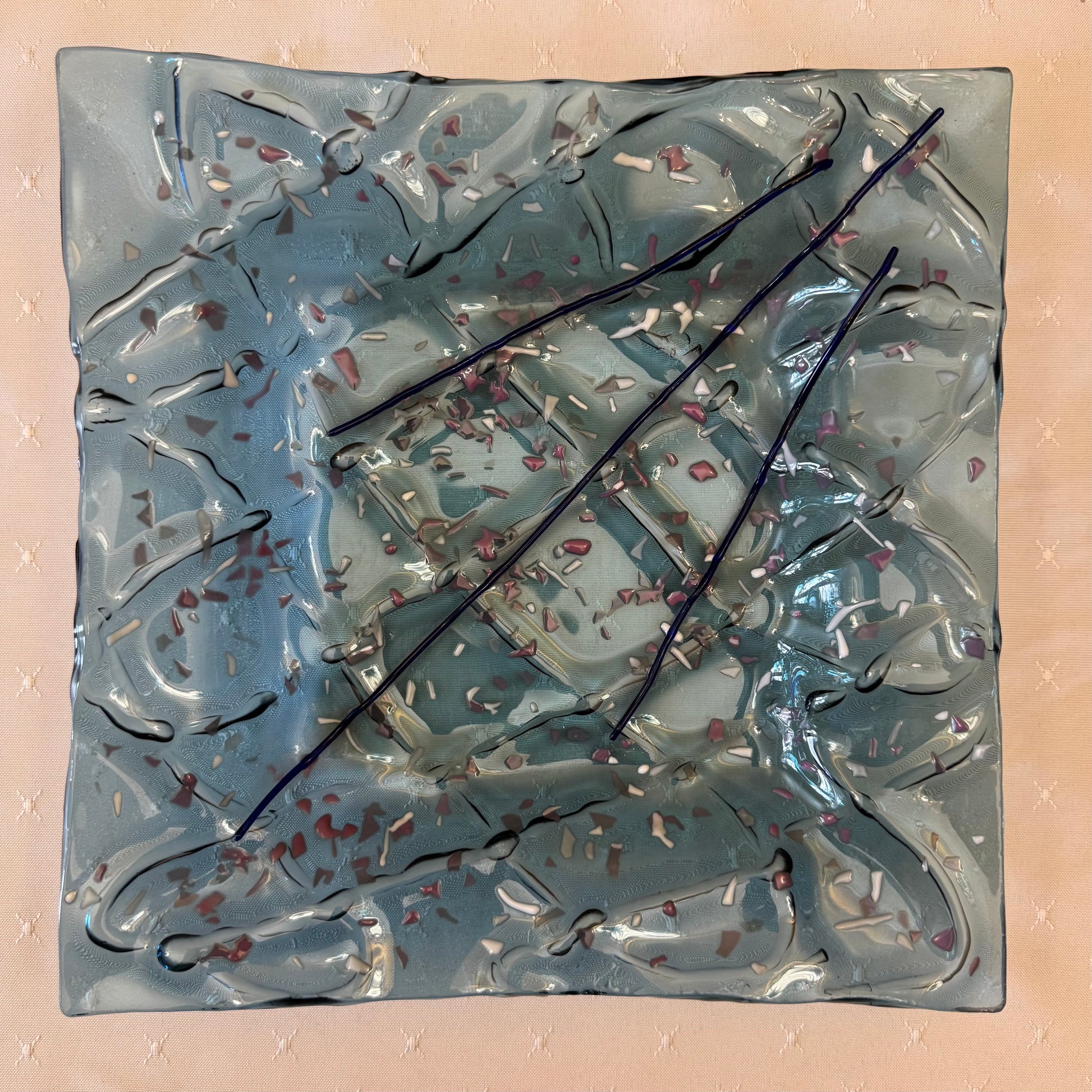 Colourful Art Glass Dish 