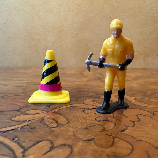 Construction Worker & Witches Hat 