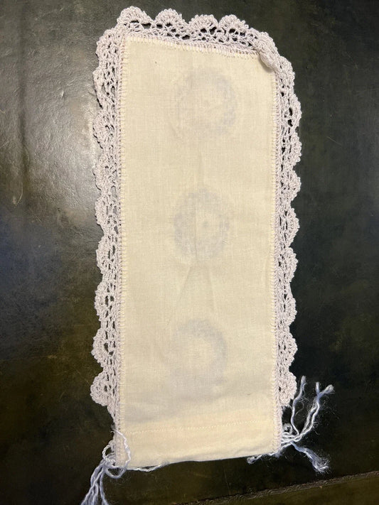 Vintage Cotton Crochet Pouch Doily