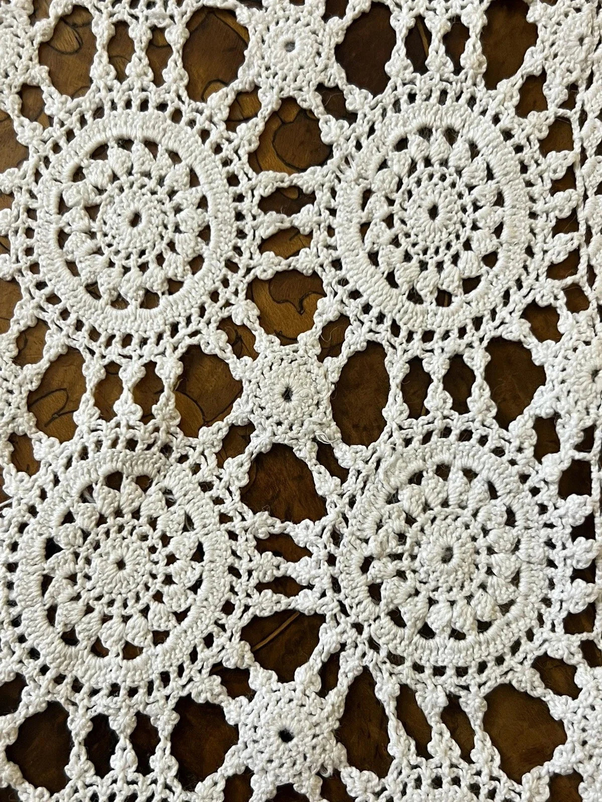 Vintage Cotton Rectangle Lace Doily