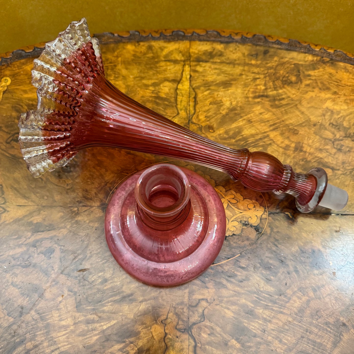 Cranberry Glass Ruffle 
