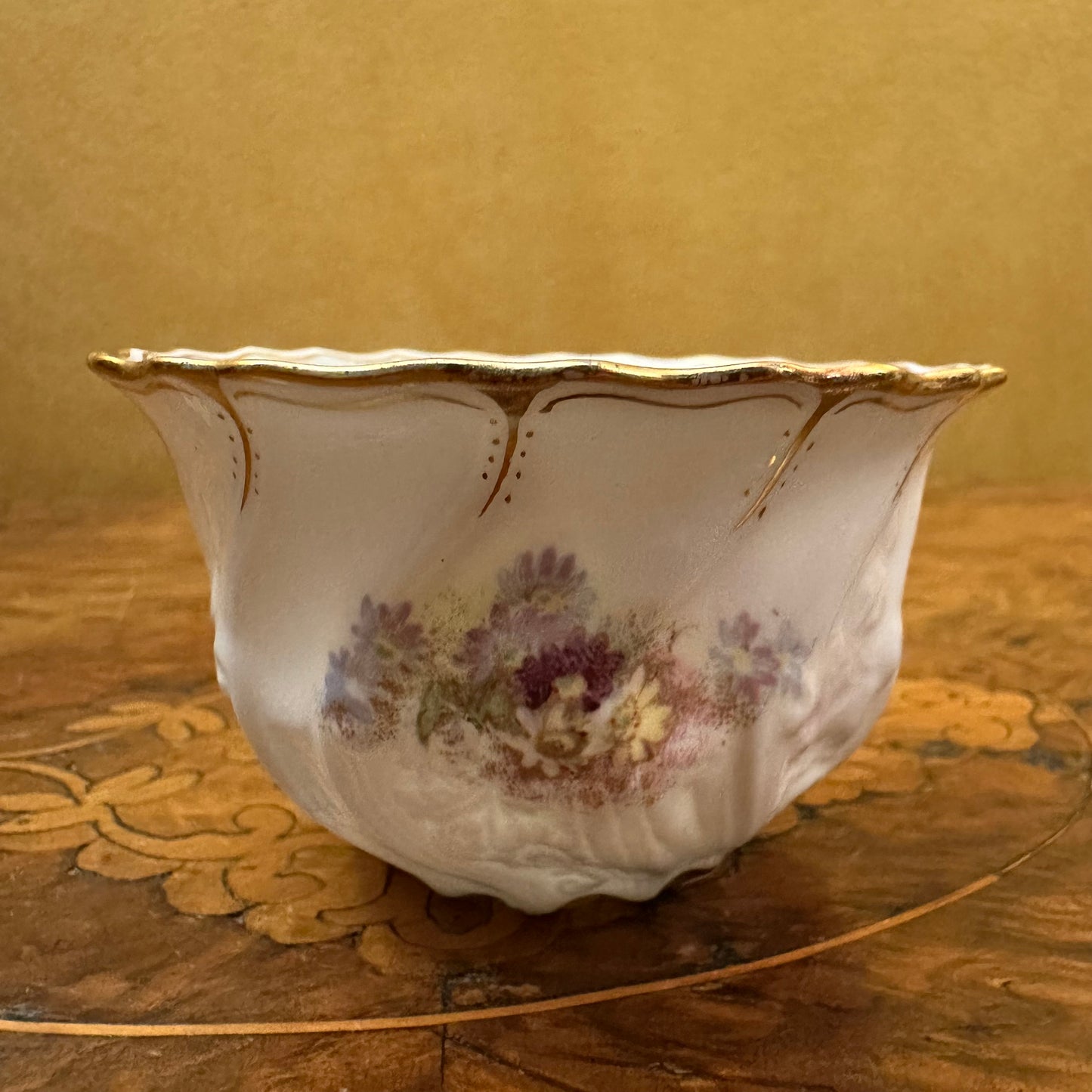 Crescent Floral Print Bowl 