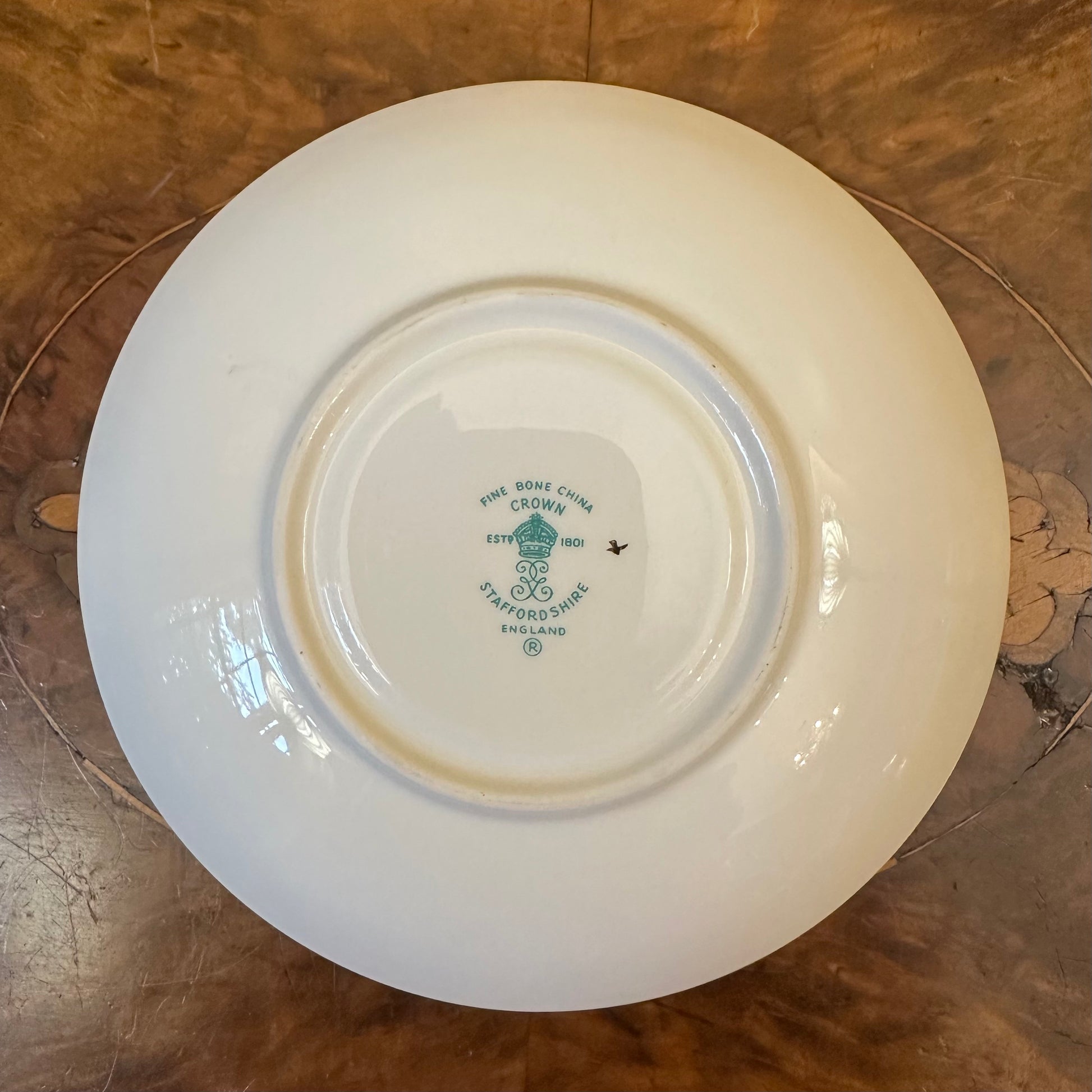 Crown Staffordshire Floral Print Saucer Plate