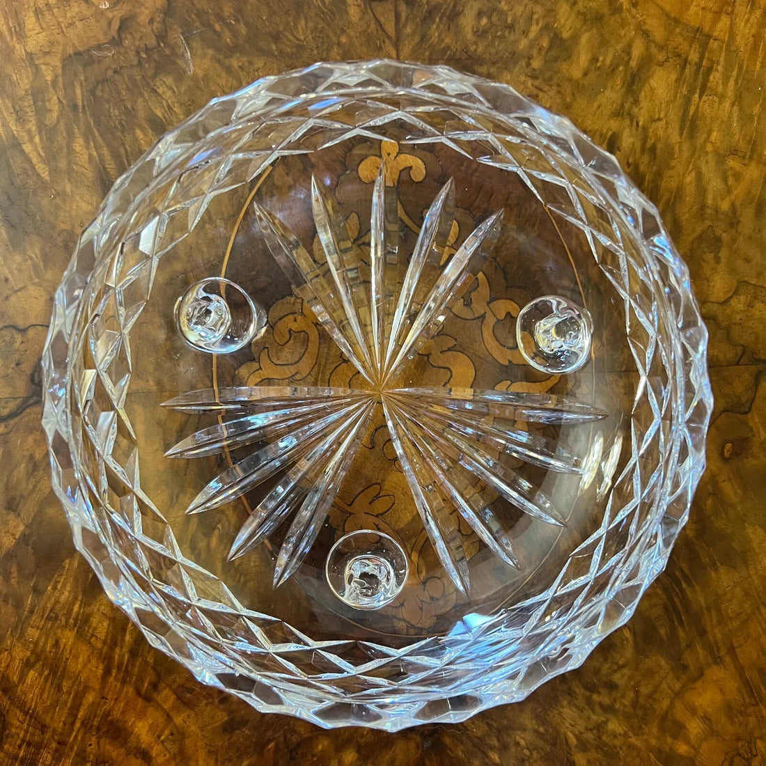Vintage Crystal Shallow Bowl
