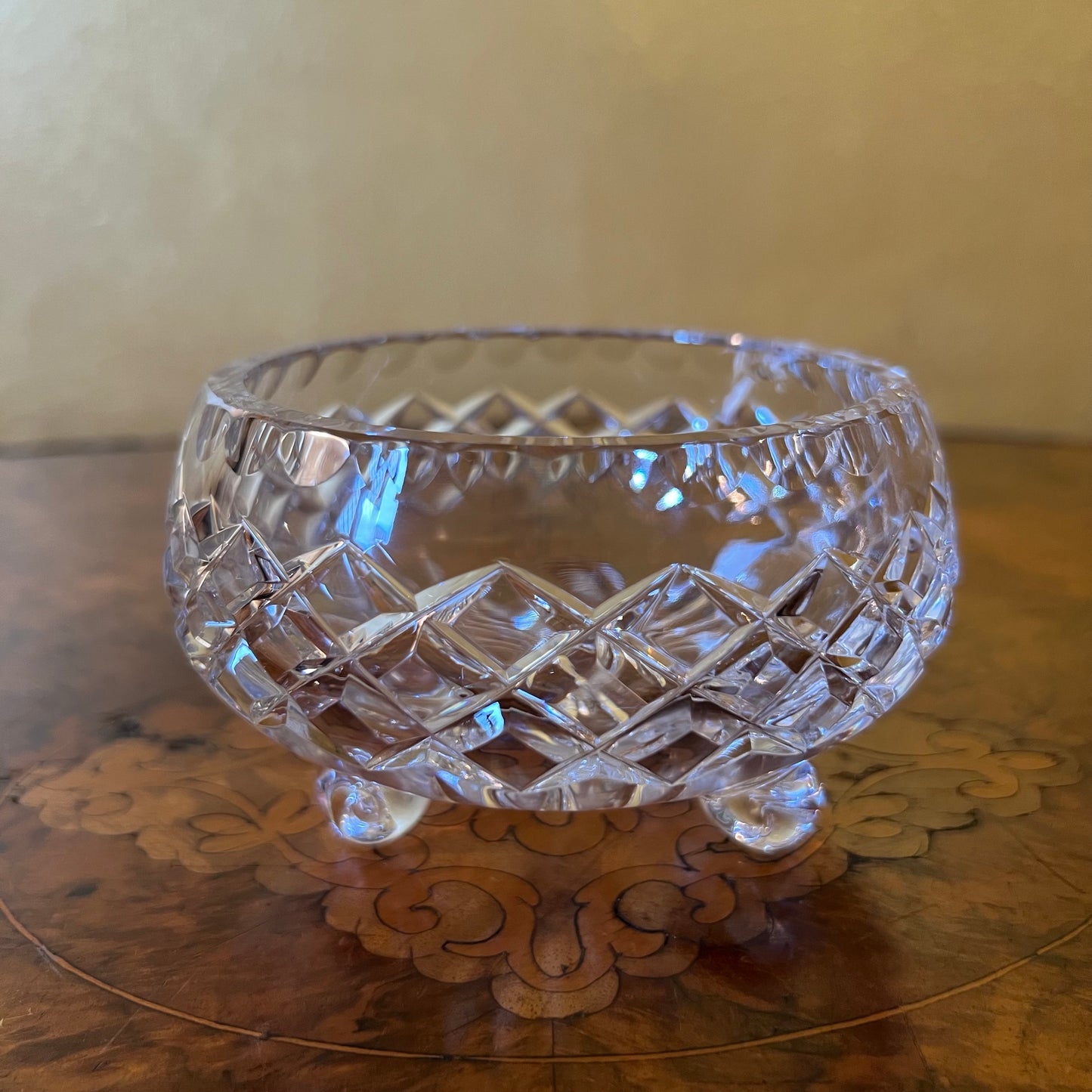 Crystal Bowl With Turned Legs 