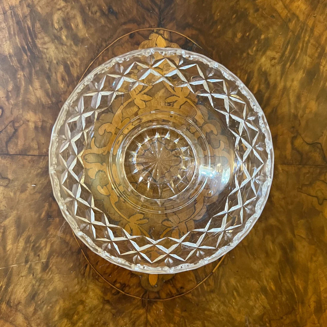 Vintage Crystal Set Of Four Bowls