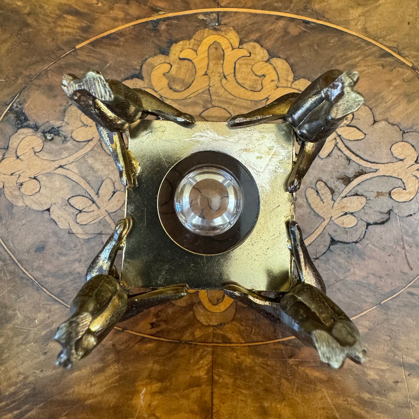 Crystal Candle Holder with Cherub 
