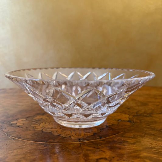 Vintage Crystal Cut Display Bowl