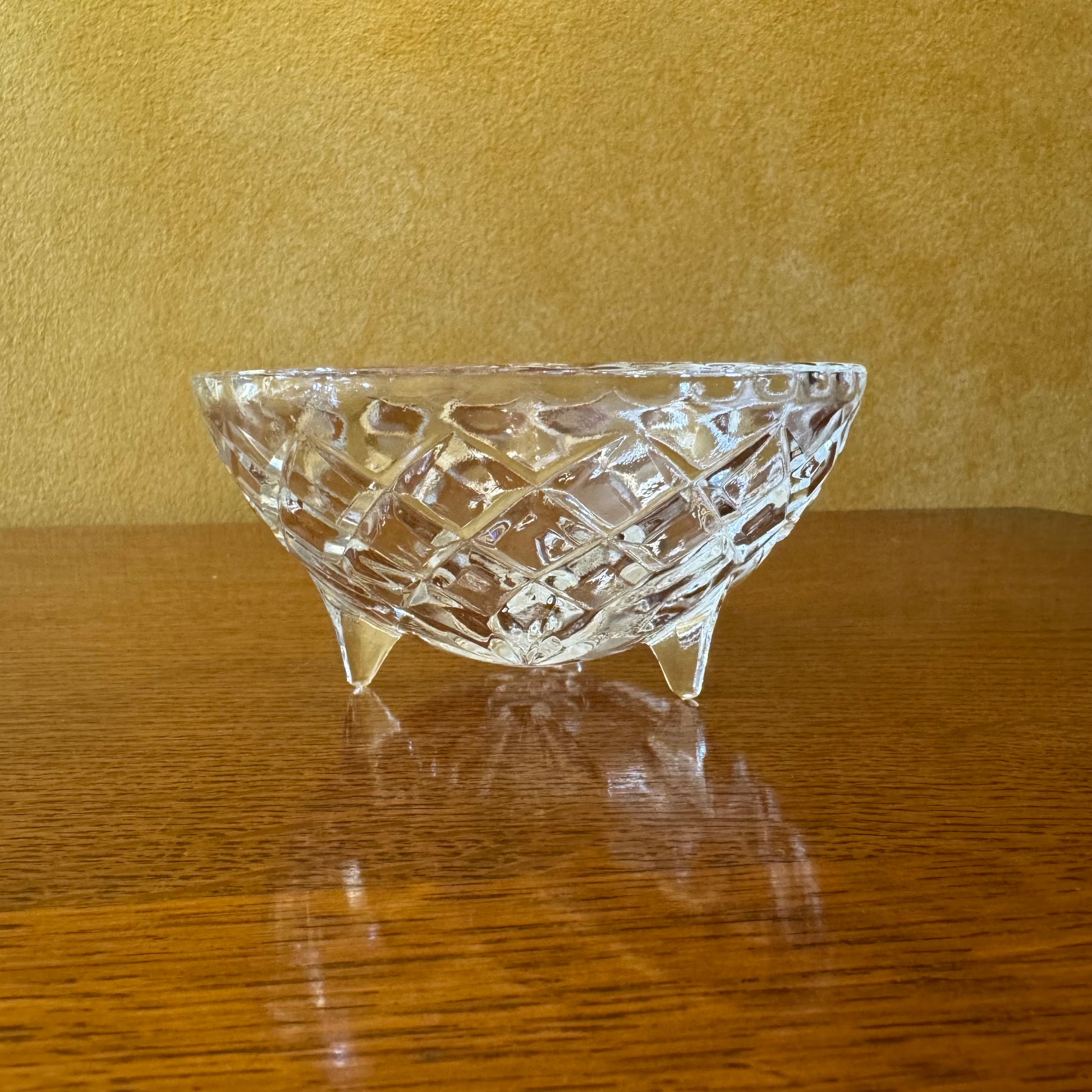 Crystal Cut Footed Dessert Bowls 