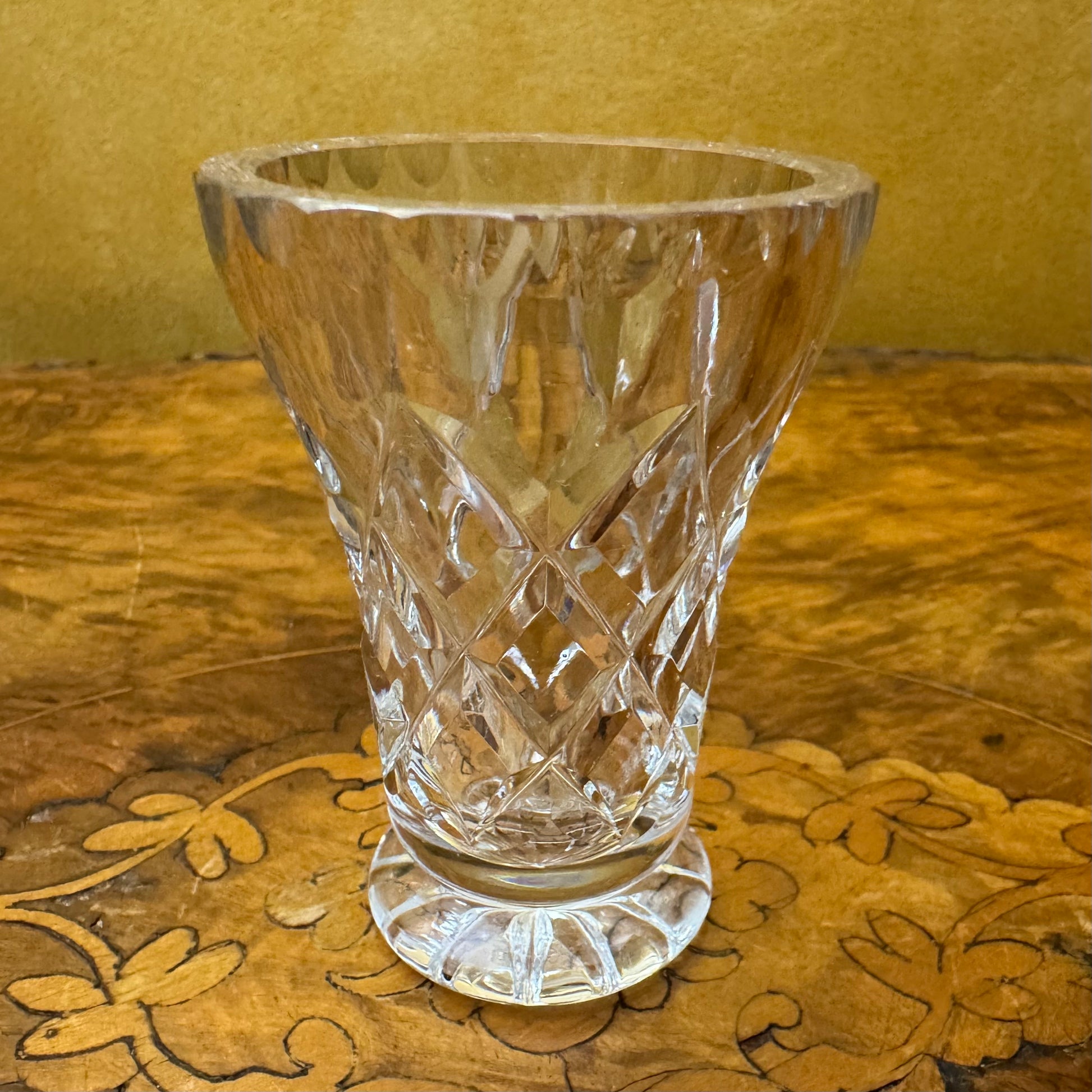 Crystal Cut Miniature Vase 
