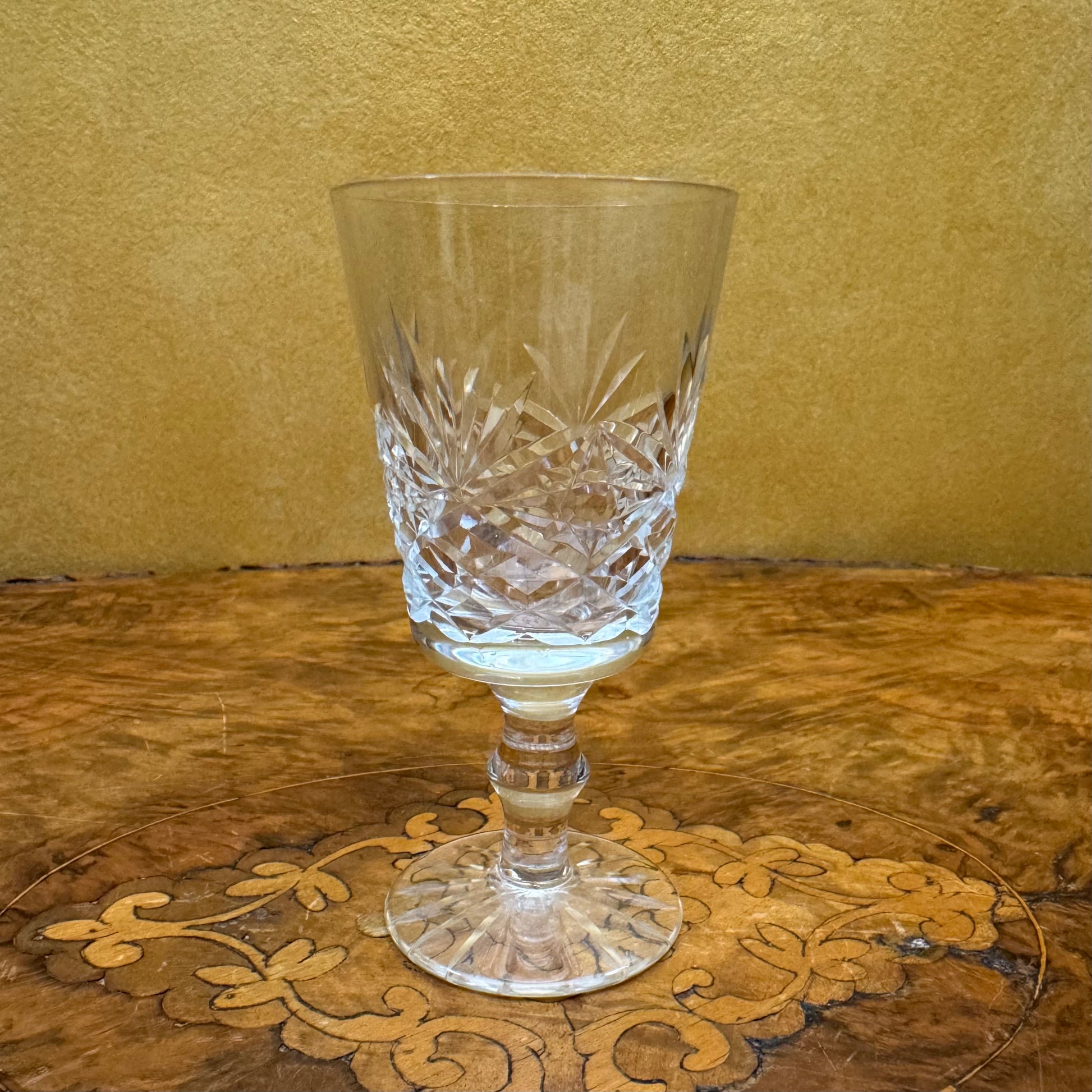 Crystal Cut Sherry Glasses Set 