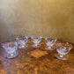 Vintage Crystal Dessert Bowls Set Of Five