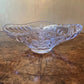 Vintage Crystal Floral Display Bowl