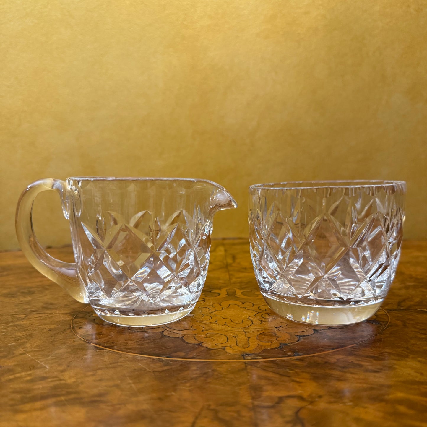 Crystal Milk Jug & Sugar Bowl Set 