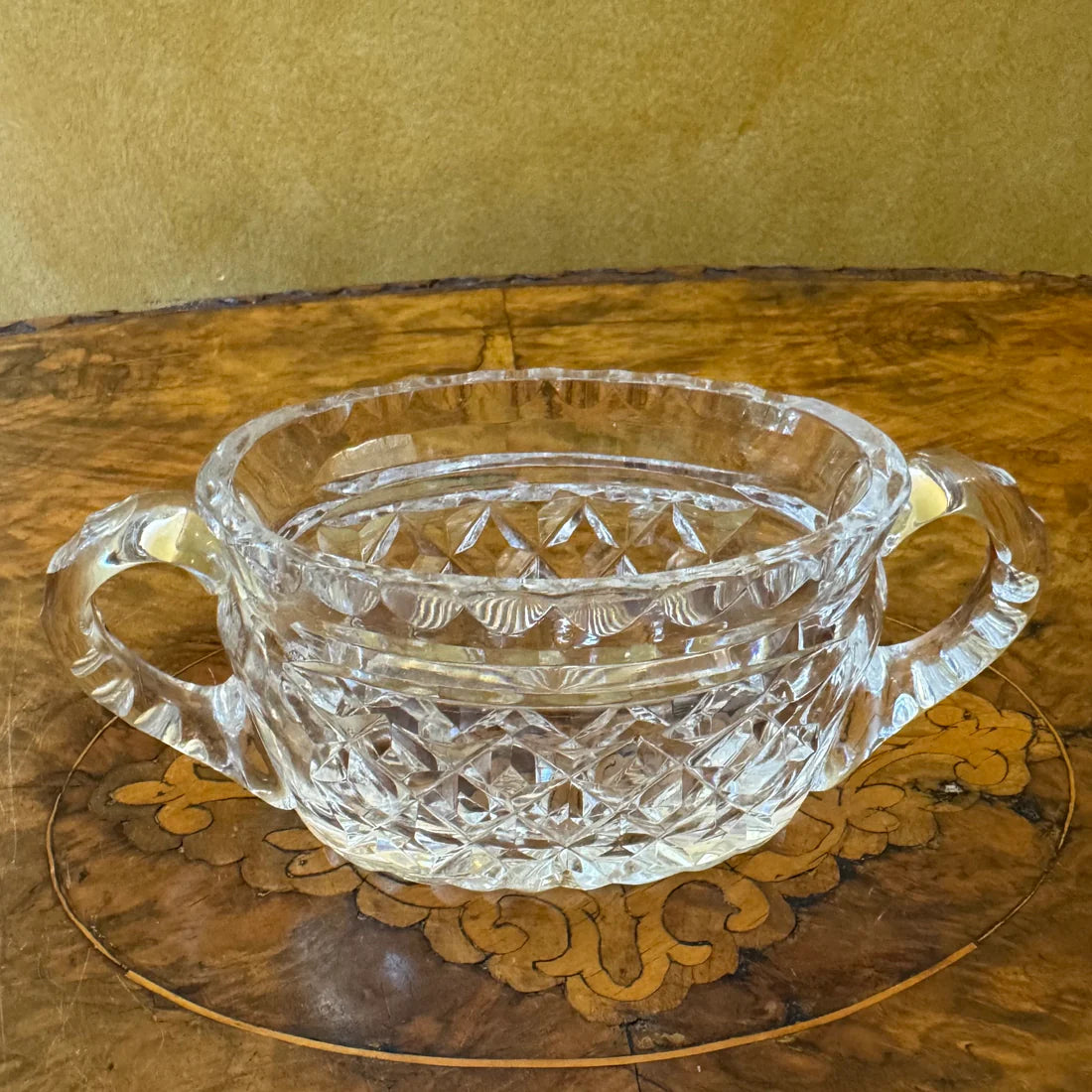 Vintage Crystal Milk & Sugar Set