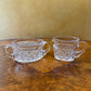 Vintage Crystal Milk & Sugar Set