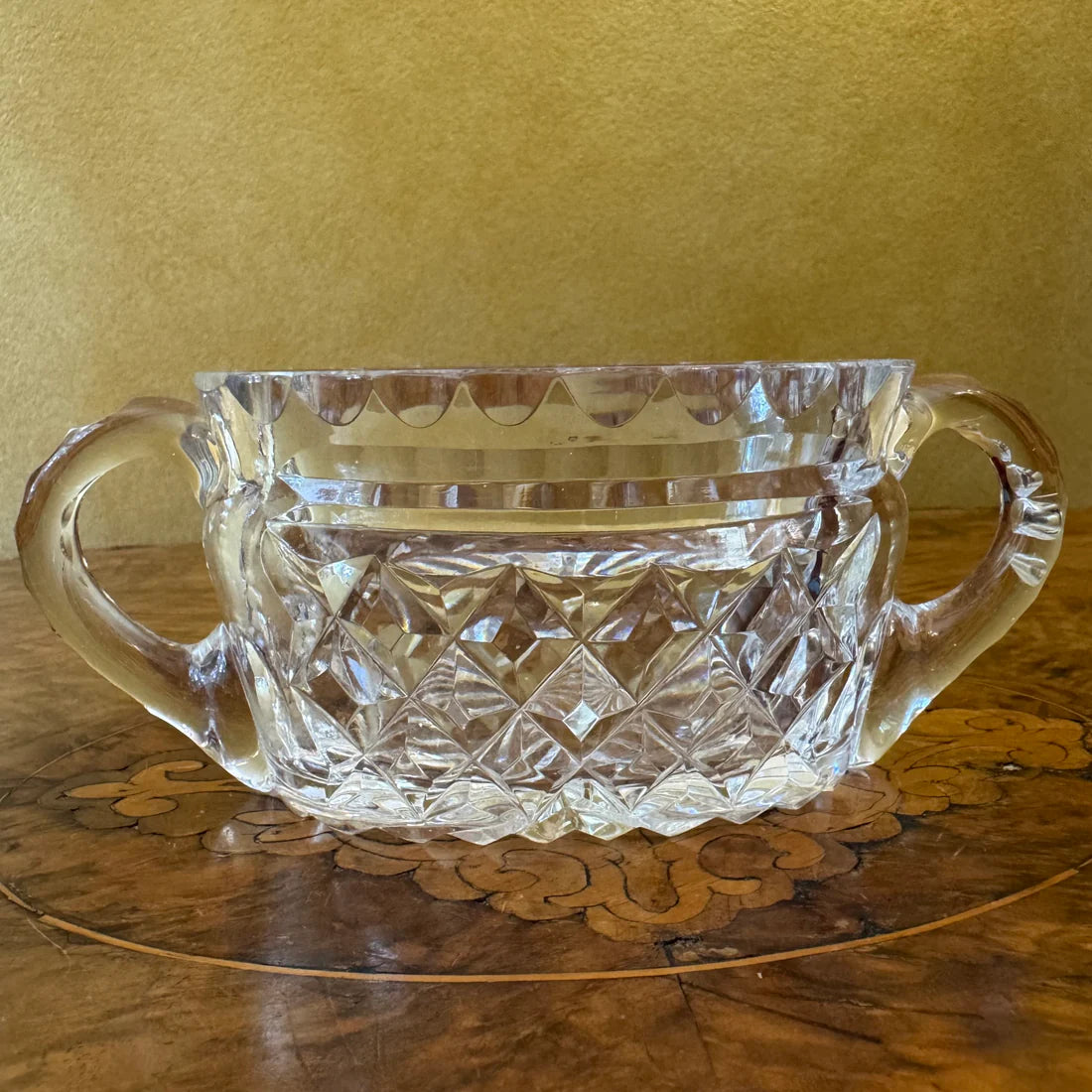 Vintage Crystal Milk & Sugar Set