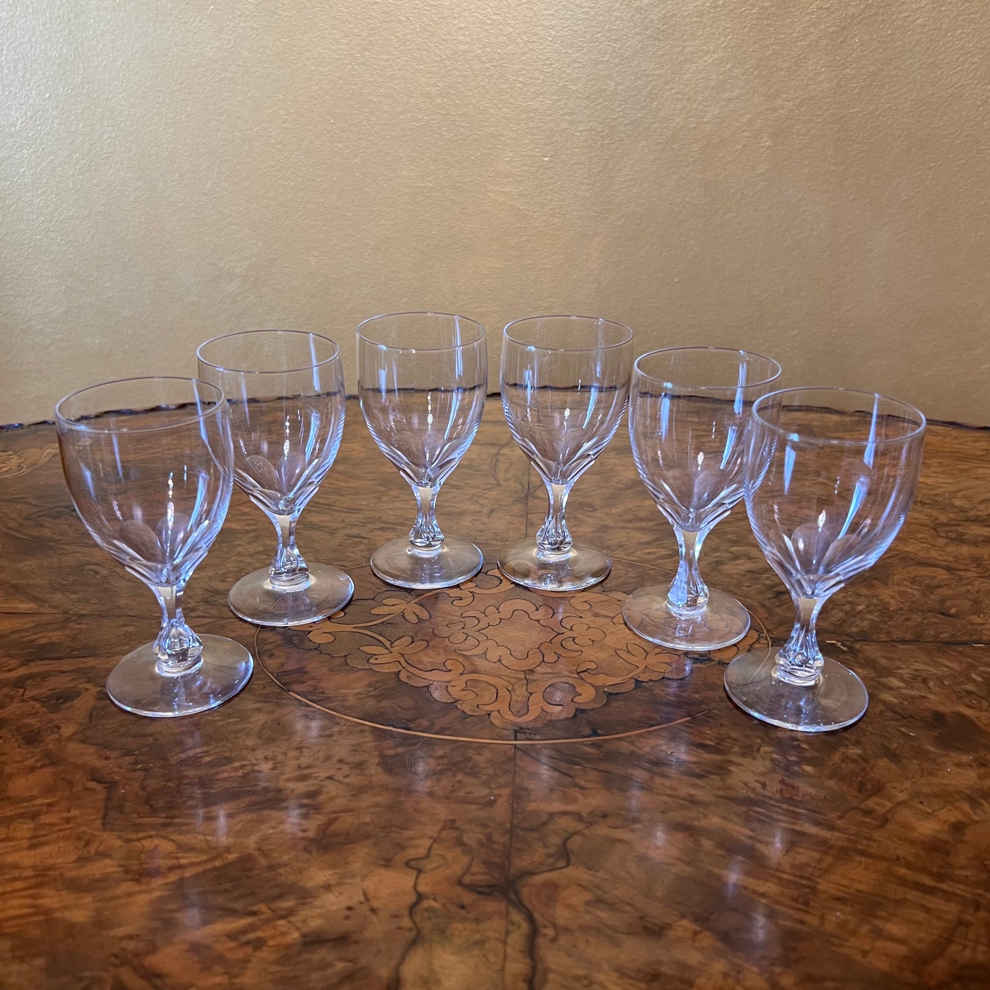 Crystal Port Glasses Set Of Seven
