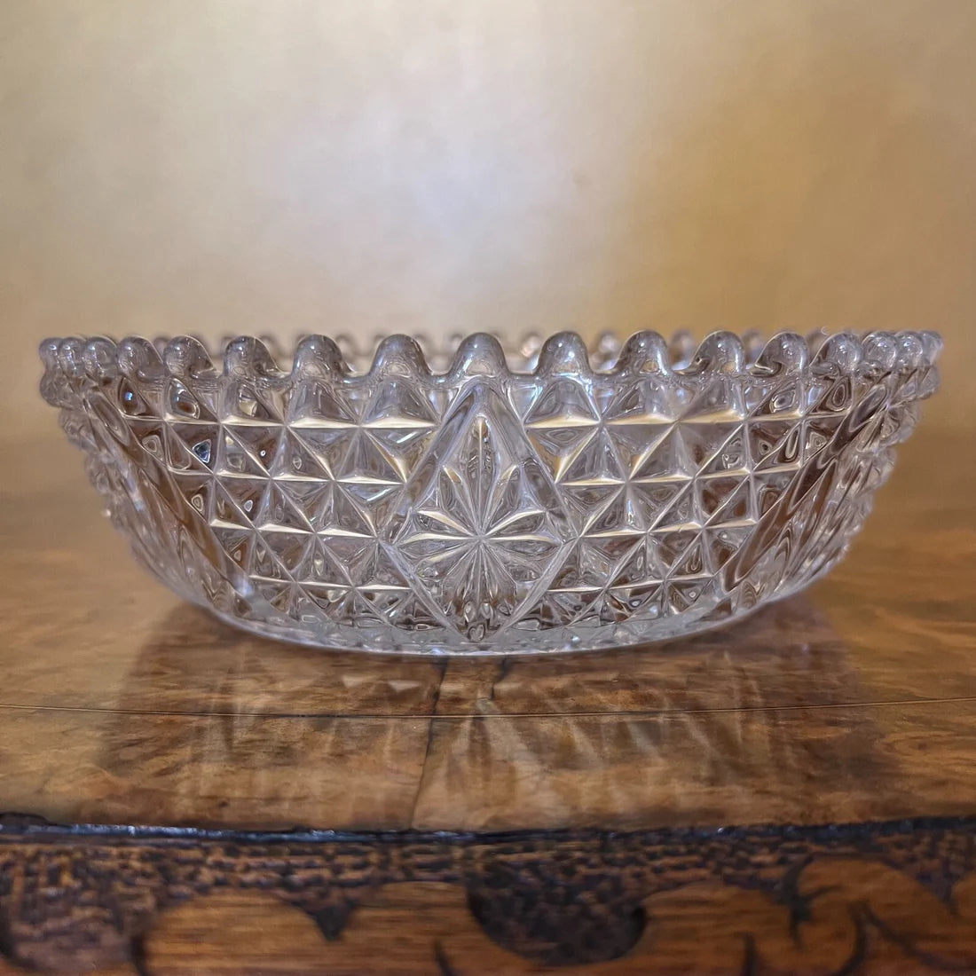 Vintage Crystal Round Bowl