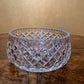 Vintage Crystal Round Diamond Cut Bowl